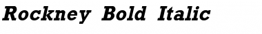Rockney Bold Italic Font