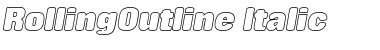 RollingOutline Italic Font