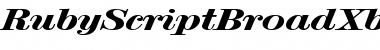 RubyScriptBroadXbold Regular Font