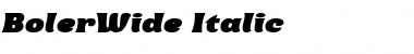 BolerWide Italic Font