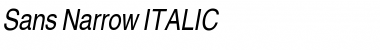 Sans Narrow ITALIC Font