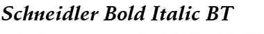 Schneidler BT Bold Italic Font