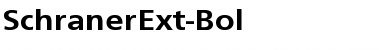 SchranerExt-Bol Regular Font