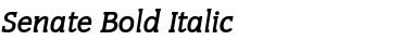 Senate Bold Italic