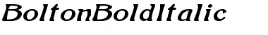 BoltonBoldItalic Regular Font