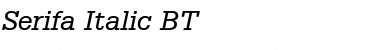 Serifa BT Italic