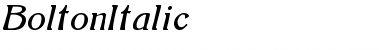 BoltonItalic Regular Font