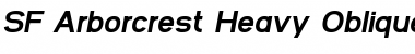 SF Arborcrest Heavy Oblique Font