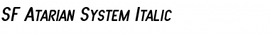 SF Atarian System Italic Font