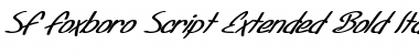 SF Foxboro Script Extended Bold Italic