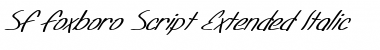 SF Foxboro Script Extended Italic Font