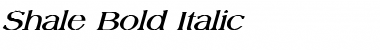 Shale Bold Italic Font