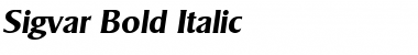 Sigvar Bold Italic Font