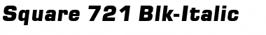 Square 721 Blk Italic Font