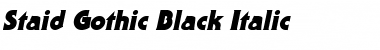 Staid Gothic Black Italic Font