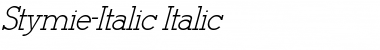 Stymie-Italic Font