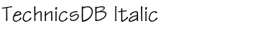 TechnicsDB Italic Font