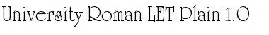 University Roman LET Plain Font