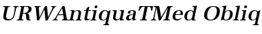 URWAntiquaTMed Oblique Font