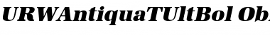 URWAntiquaTUltBol Oblique Font