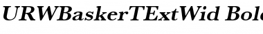 URWBaskerTExtWid Bold Oblique Font