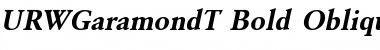 URWGaramondT Bold Oblique Font