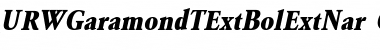 URWGaramondTExtBolExtNar Font