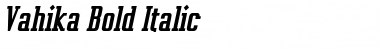 Vahika Bold Italic Font
