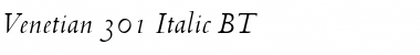 Venetian301 BT Italic Font