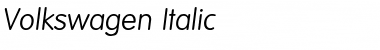 Volkswagen Italic Font