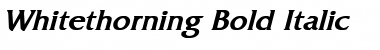 Whitethorning Bold Italic Font