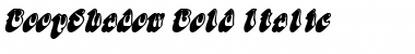 BoopShadow Bold Italic Font