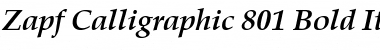 Zapf Calligraphic 801 SWA Bold Italic