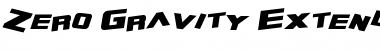 Zero Gravity Extended Bold Italic Font