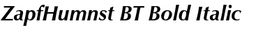 ZapfHumnst BT Bold Italic Font