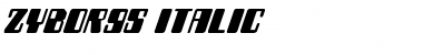 Zyborgs Italic Italic Font