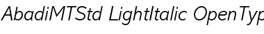 Abadi MT Std Light Italic