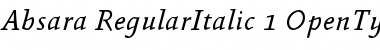 Absara Regular Italic