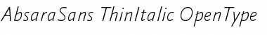 AbsaraSans-ThinItalic Font