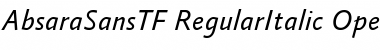 AbsaraSansTF-RegularItalic Font