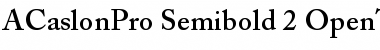 Adobe Caslon Pro Semibold Font