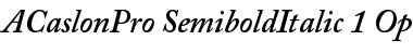 Adobe Caslon Pro Semibold Italic