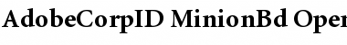 Adobe Corporate ID Minion Bold Font