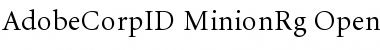 Adobe Corporate ID Minion Regular Font