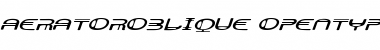Aerator Oblique Font
