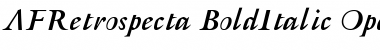 AFRetrospecta-BoldItalic Font