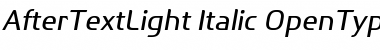 After Text Light Italic Font