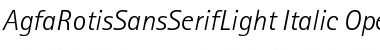 AgfaRotisSansSerifLight Italic Font