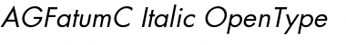 AGFatumC Italic Font