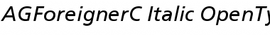 AGForeignerC Italic Font